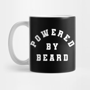 Powered By Beard Funny Bearded Runner Hiker Weight Lifter Mug